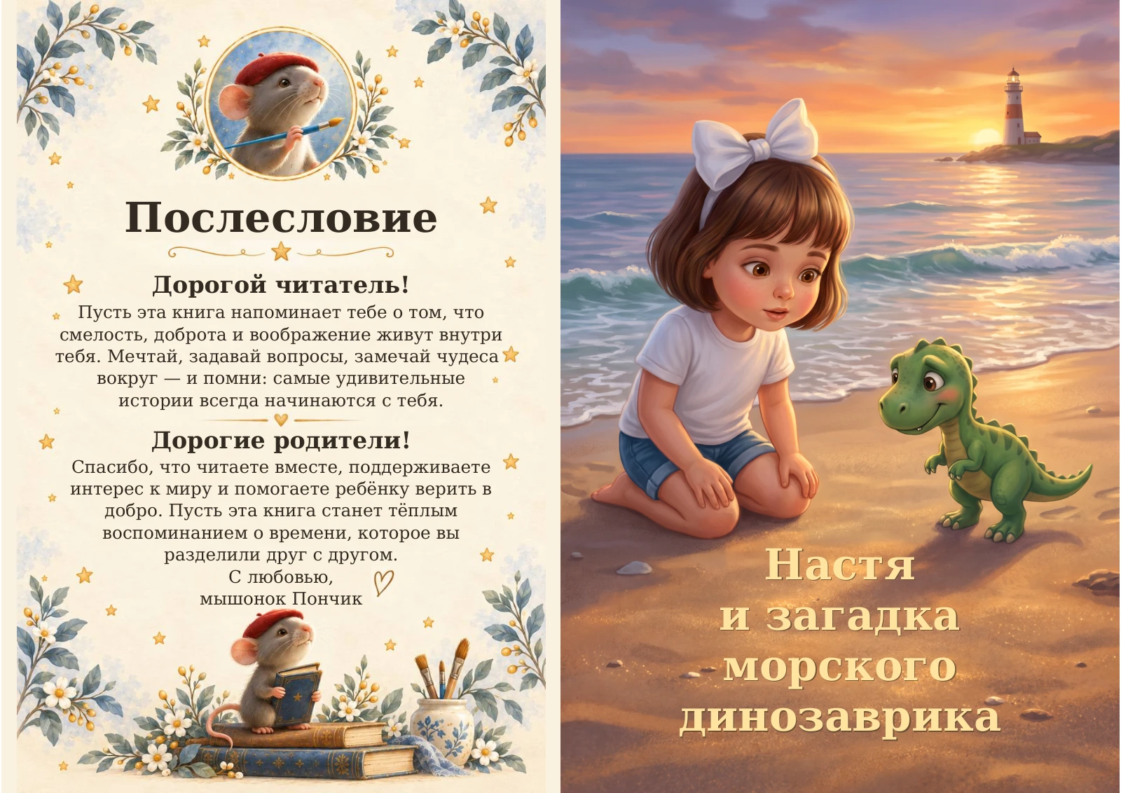 Обложка книги «Настя и загадка морского динозаврика»